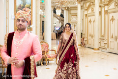 Maharani surprising the groom. Maharani surprising the groom.