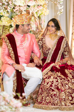 Joyful Indian couple at wedding ceremony capture. Joyful Indian couple at wedding ceremony capture.