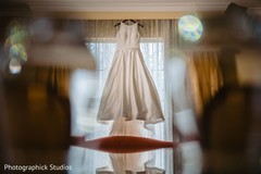 Maharani's white wedding dress. Maharani's white wedding dress.