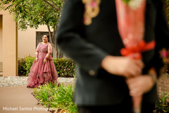 Sweet Indian bride about to meet the groom. Sweet Indian bride about to meet the groom.