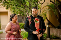 Maharani surprising the groom. Maharani surprising the groom.