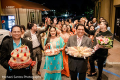 Indian groom's relatives arriving to Engagement party. Indian groom's relatives arriving to Engagement party.