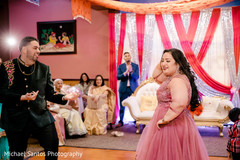 Cheerful indian engagement dance. Cheerful indian engagement dance.