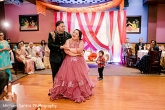 Indian bride and groom magical engagement dance scene. Indian bride and groom magical engagement dance scene.