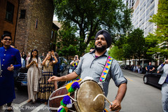 Indian groom's baraat procession. Indian groom's baraat procession.