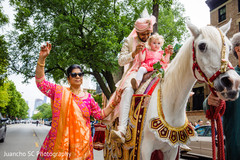 Indian groom during baraat Indian groom during baraat