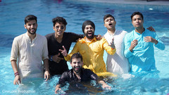 Indian groom with guests Indian groom with guests