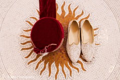 Indian groom's ceremony turban and mojaris capture. Indian groom's ceremony turban and mojaris capture.