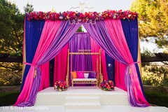 Colorful Sangeet draping decoration. Colorful Sangeet draping decoration.