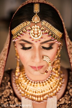 Stunning Indian bridal tikka and nose ring capture. Stunning Indian bridal tikka and nose ring capture.