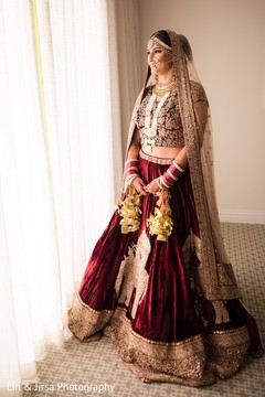 Indian bride looking out the window. Indian bride looking out the window.