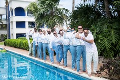 Indian groom with groomsmen wedding portrait Indian groom with groomsmen wedding portrait