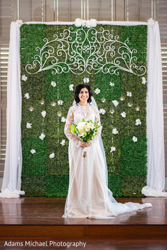 Enchanting indian bride with her white wedding dress Enchanting indian bride with her white wedding dress