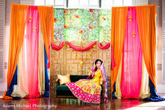 Enchanting Indian bride surrounded by majestic decoration. Enchanting Indian bride surrounded by majestic decoration.
