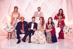 Lovely bride and groom family portrait Lovely bride and groom family portrait