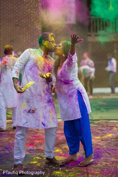 Indian couple at their haldi celebrations. Indian couple at their haldi celebrations.