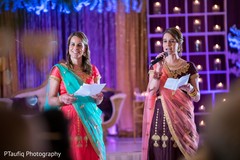 Indian bridesmaids at reception speech capture. Indian bridesmaids at reception speech capture.