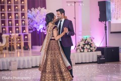 Romantic Indian couple reception dance. Romantic Indian couple reception dance.