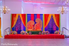Colorful Indian pre- wedding stage decor. Colorful Indian pre- wedding stage decor.