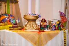 Lovely Indian Sangeet favors table decorations. Lovely Indian Sangeet favors table decorations.