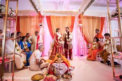 Lovely Indian couple during their Chheda Bandhan ritual. Lovely Indian couple during their Chheda Bandhan ritual.