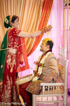 Indian wedding ceremony showering of rice. Indian wedding ceremony showering of rice.