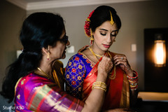 Bride getting ready for the ceremonies Bride getting ready for the ceremonies