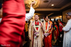 Indian bride and groom after the ceremony Indian bride and groom after the ceremony