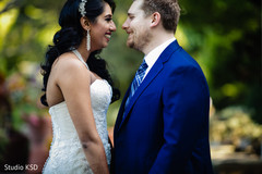 Indian groom and bride outside Indian groom and bride outside