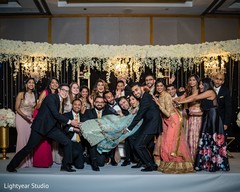 Large Indian wedding party. Large Indian wedding party.