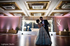 Dazzling Indian wedding couple's first dance. Dazzling Indian wedding couple's first dance.