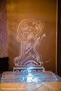 Creative decoration with bride's and groom's names. Creative decoration with bride's and groom's names.
