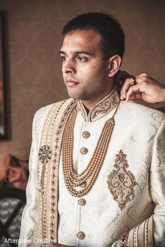 Elegant Indian groom's ceremony outfit. Elegant Indian groom's ceremony outfit.