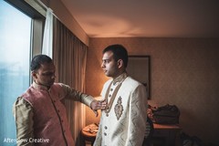 Charming Indian groom getting ready for his big day. Charming Indian groom getting ready for his big day.