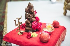 Indian god Ganesha Puja altar decor. Indian god Ganesha Puja altar decor.
