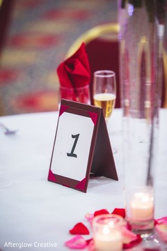 Elegant Indian wedding table number. Elegant Indian wedding table number.