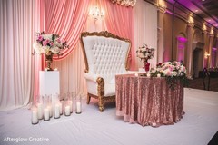 Elegant Indian wedding stage decoration. Elegant Indian wedding stage decoration.
