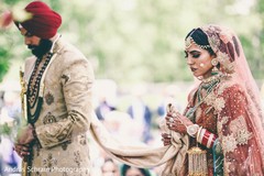 Indian bride and groom during the ceremony Indian bride and groom during the ceremony