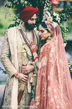 Indian bride and groom posing for pictures Indian bride and groom posing for pictures