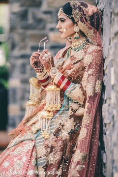Indian bride wearing the lengha Indian bride wearing the lengha