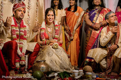 Sweet indian couple at their wedding ceremony Sweet indian couple at their wedding ceremony