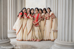 Dazzling indian bride with bridesmaids capture Dazzling indian bride with bridesmaids capture