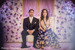 Gorgeous indian couple at their wedding stage Gorgeous indian couple at their wedding stage