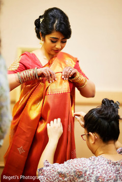 Our Indian bride is getting dress up. Our Indian bride is getting dress up.
