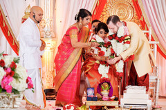 Indian bride and Indian groom during ceremony. Indian bride and Indian groom during ceremony.