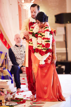 Indian couple doing the steps of the ceremony. Indian couple doing the steps of the ceremony.