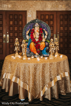 Statue of Ganesha at the reception Statue of Ganesha at the reception