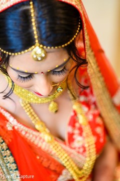 Closeup capture of Indian bridal ceremony makeup. Closeup capture of Indian bridal ceremony makeup.