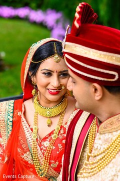 Indian couple first look photo. Indian couple first look photo.