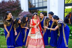 Marvelous Indian bride with bridesmaids. Marvelous Indian bride with bridesmaids.